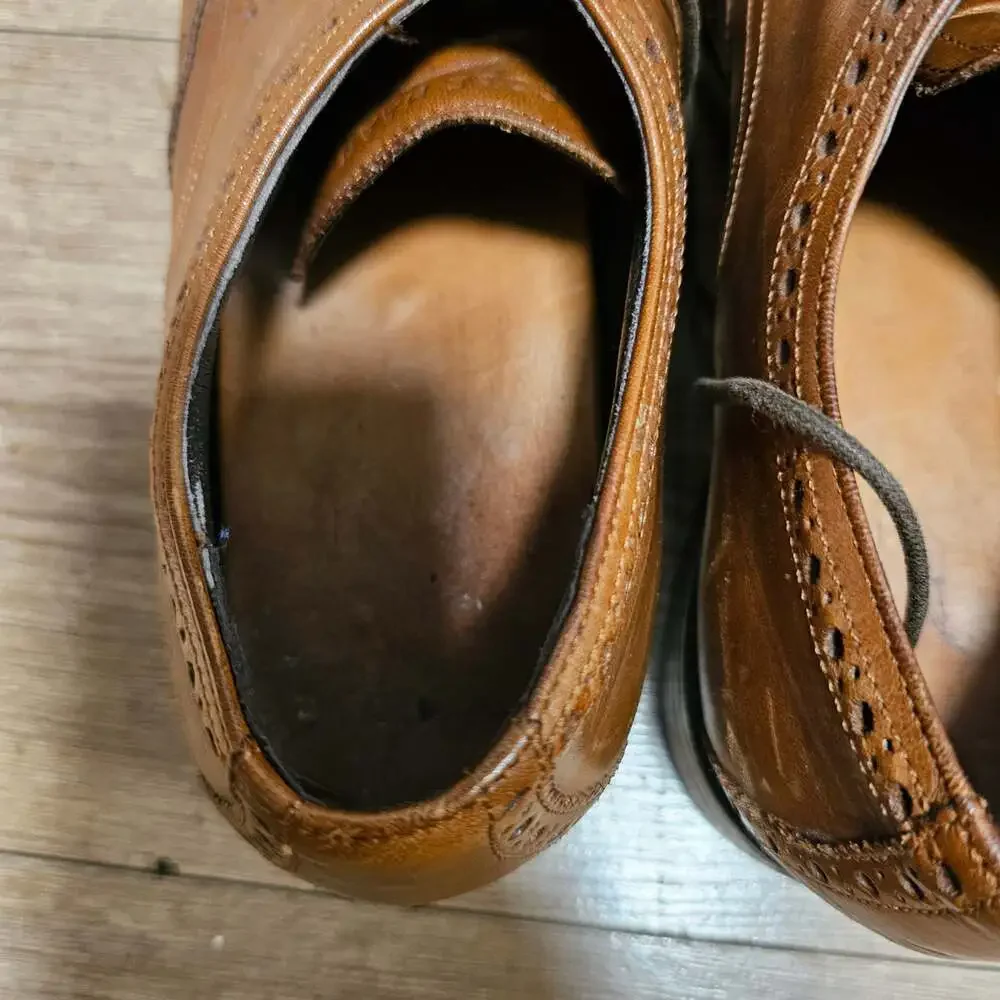 Cole Haan Wingtip  Oxford Mens 10.5 British Tan Leather Dress shoes